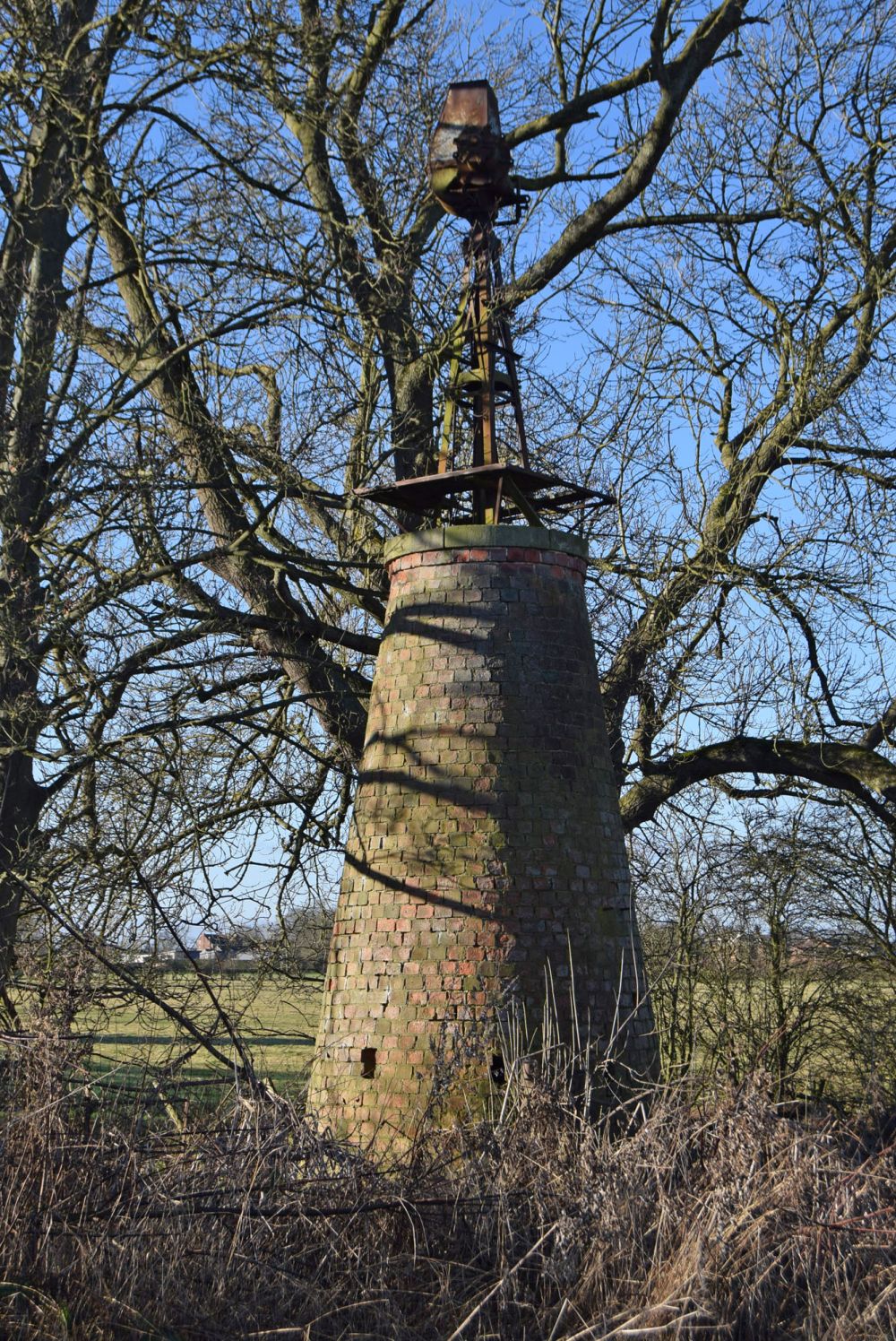 Wind pump on river bank at Acaster Malbis, opp Naburn