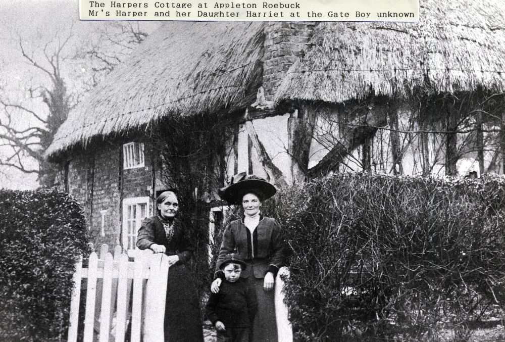Harper's Cottage Appleton Roebuck with Mrs Harper & daughter