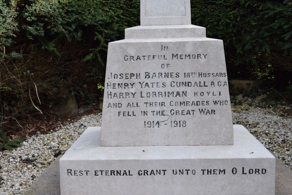 Detail of Appleton Roebuck war memorial  