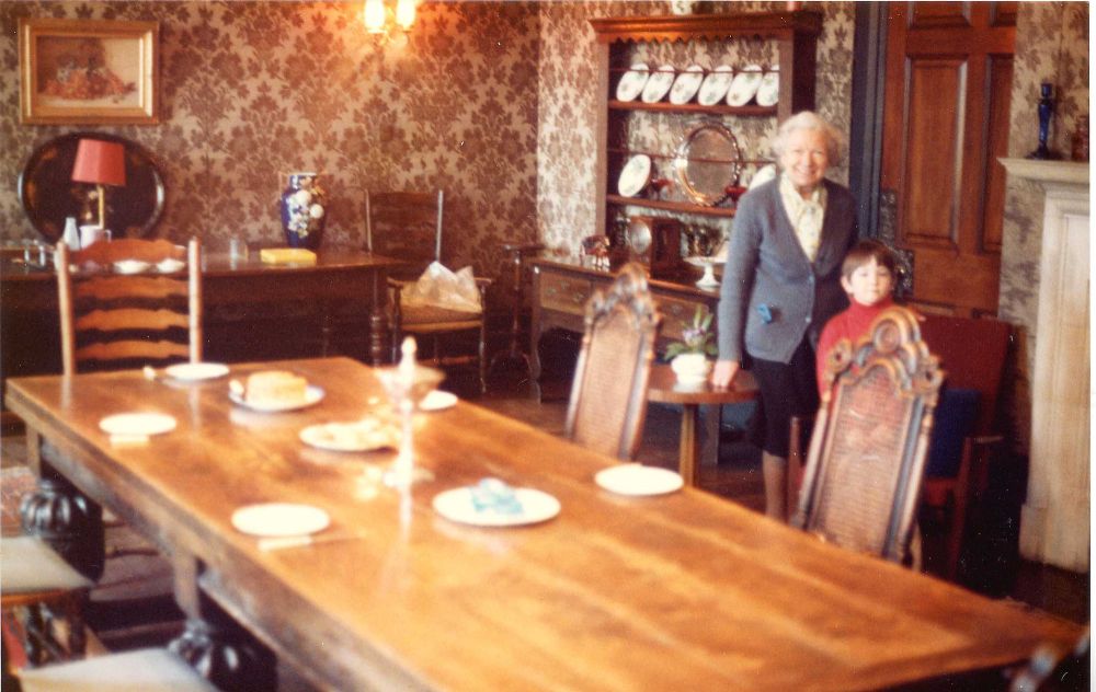 Nun Appleton Hall - Miss Joan Dawson in dining room