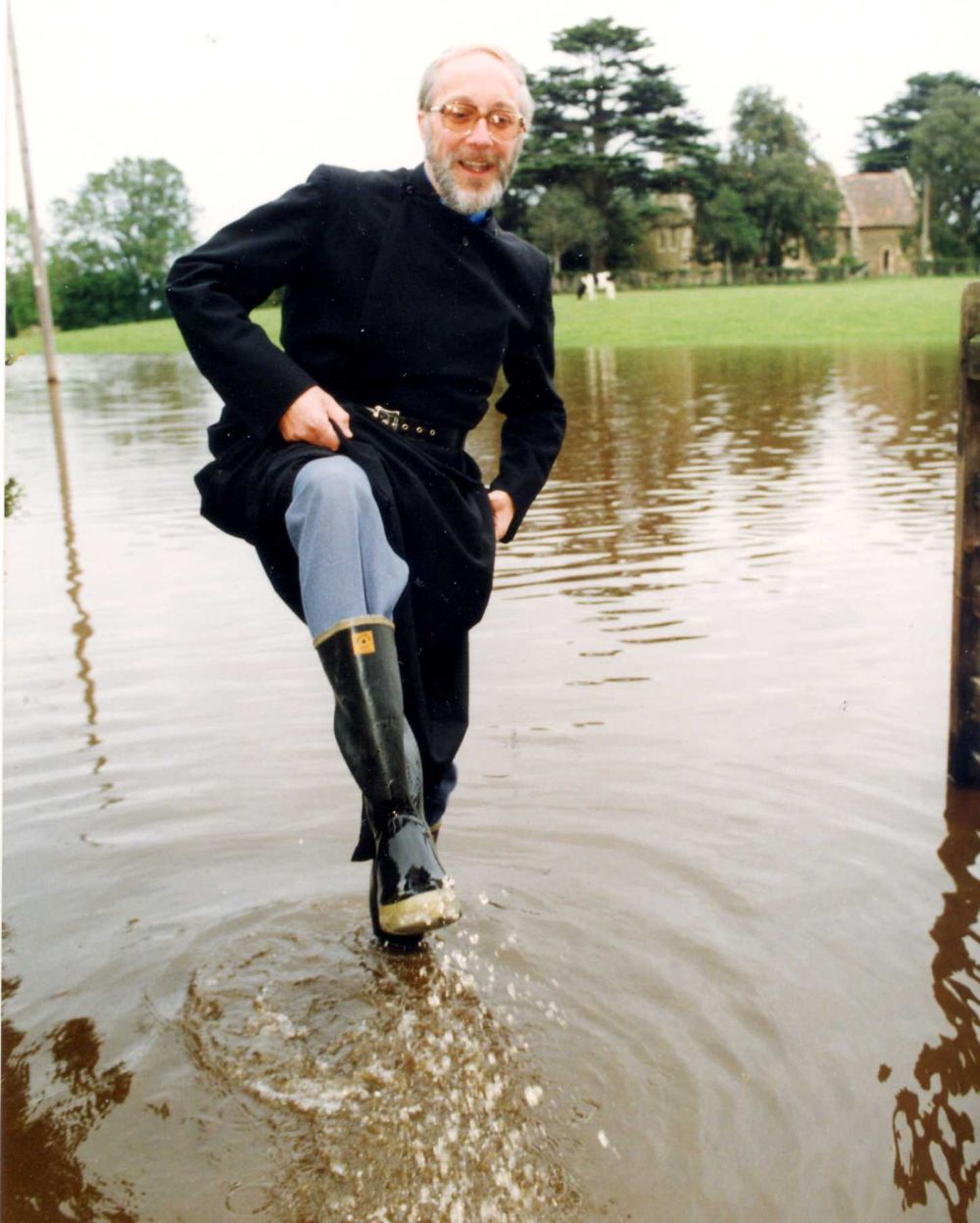 Rev John Roden in floods