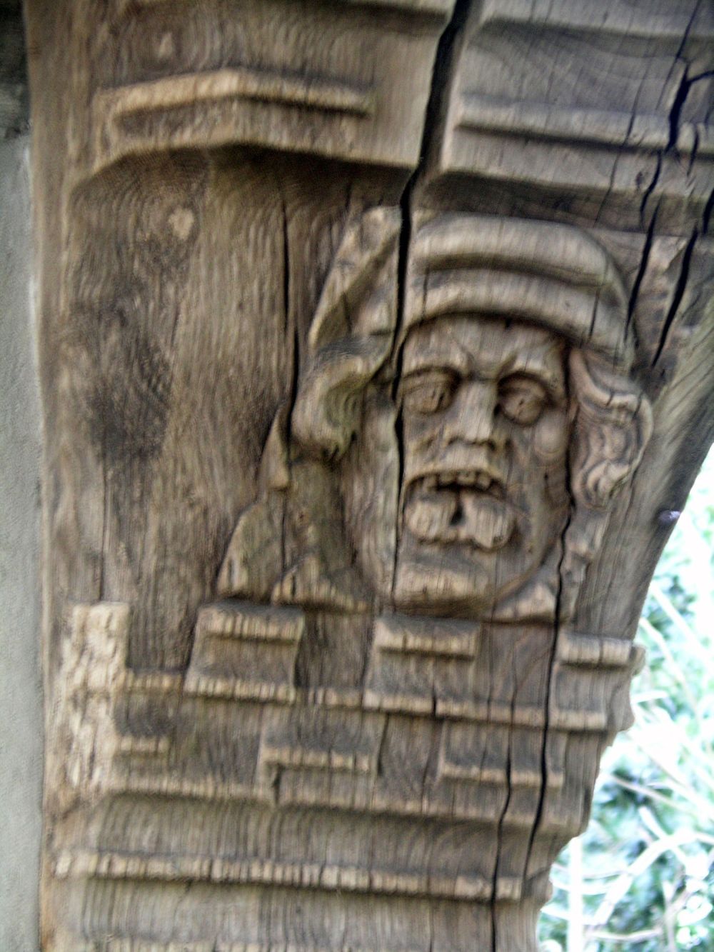 Gatehouse exterior carving