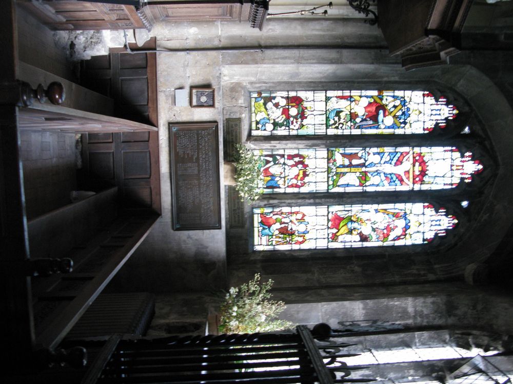 War memorial inside Bolton Percy church