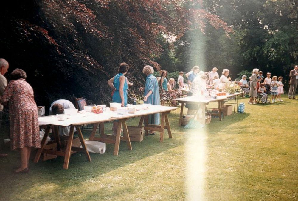 Garden fete in garden of Old Rectory, Bolton Percy