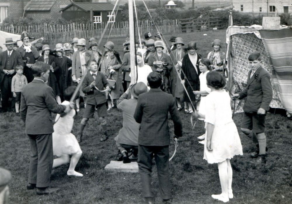 Maypole Dancing on village green