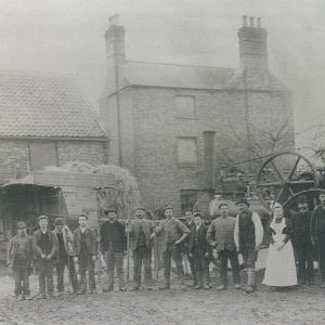 Threshing machine at Poplar Farm(?) 