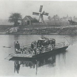 York & Ainsty Hunt crossing river by ferry