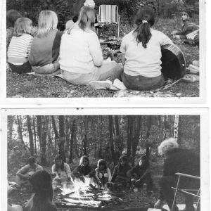 Brownies camp fire, Nun Appleton