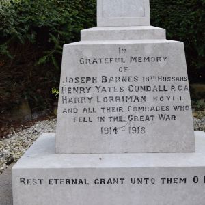 Detail of Appleton Roebuck war memorial  