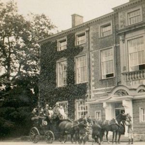 Nun Appleton Hall - stagecoach outside north door