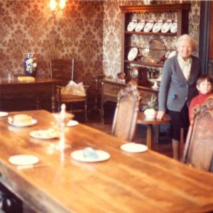 Nun Appleton Hall - Miss Joan Dawson in dining room