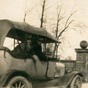 Jane Warnes being driven to York in Geoff Sykes' taxi