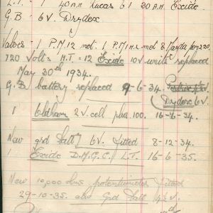 David Arrand's wireless log book