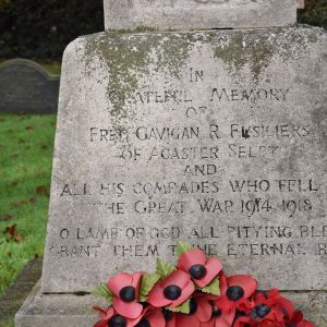 Detail of war memorial in St John's churchyard