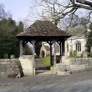 Lych gate, All Saints church, Bolton Percy