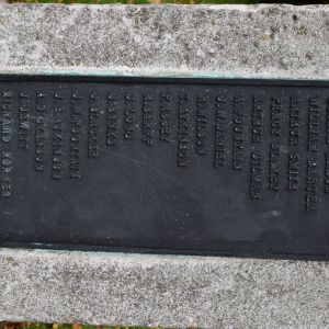 Detail of war memorial outside Bolton Percy church