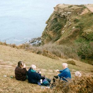 Friends of All Saints BP Clevland Way walk, Jenny Rice, Rev Fr