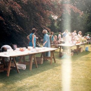 Garden fete in garden of Old Rectory, Bolton Percy