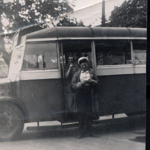 Jean Harper at Colton with ice cream