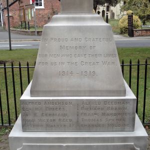 Detail of Copmanthorpe war memorial