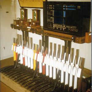 Inside 1950 Copmanthorpe Signal Box