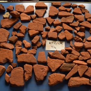 Typical collection of roof tile from Templar field