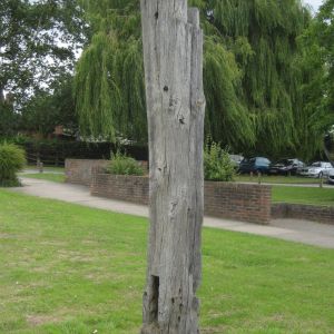 Timber post said to have come from Manor House