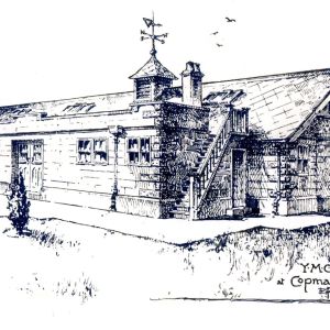 Architect's drawing of new YMCA building